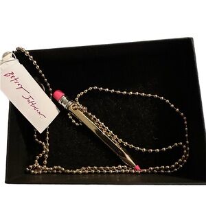 Betsey Johnson Teacher / pencil set bracelet and necklace included.